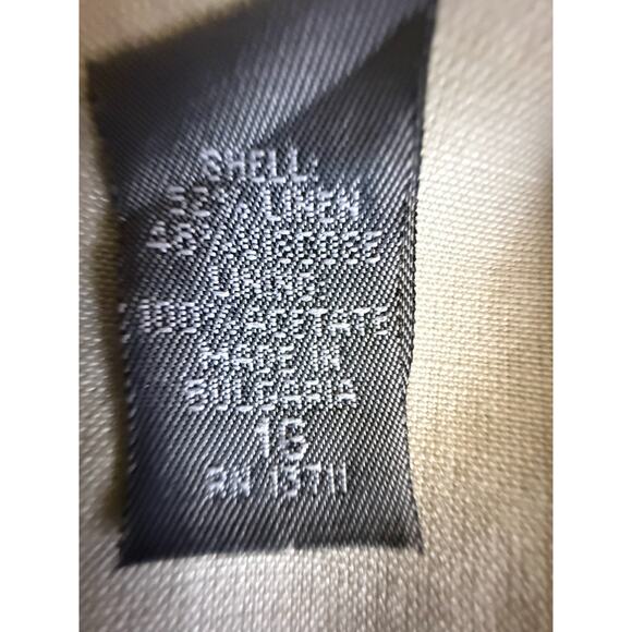 Kate Hill Linen Embroidered Jacket 16 Misses Mandarin Collar Floral Frog Button - Picture 10 of 11